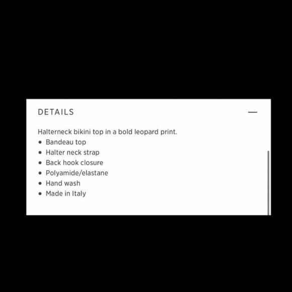 Zadig & Voltaire Bandeau/Halter Leopard Bikini. - Picture 4 of 9